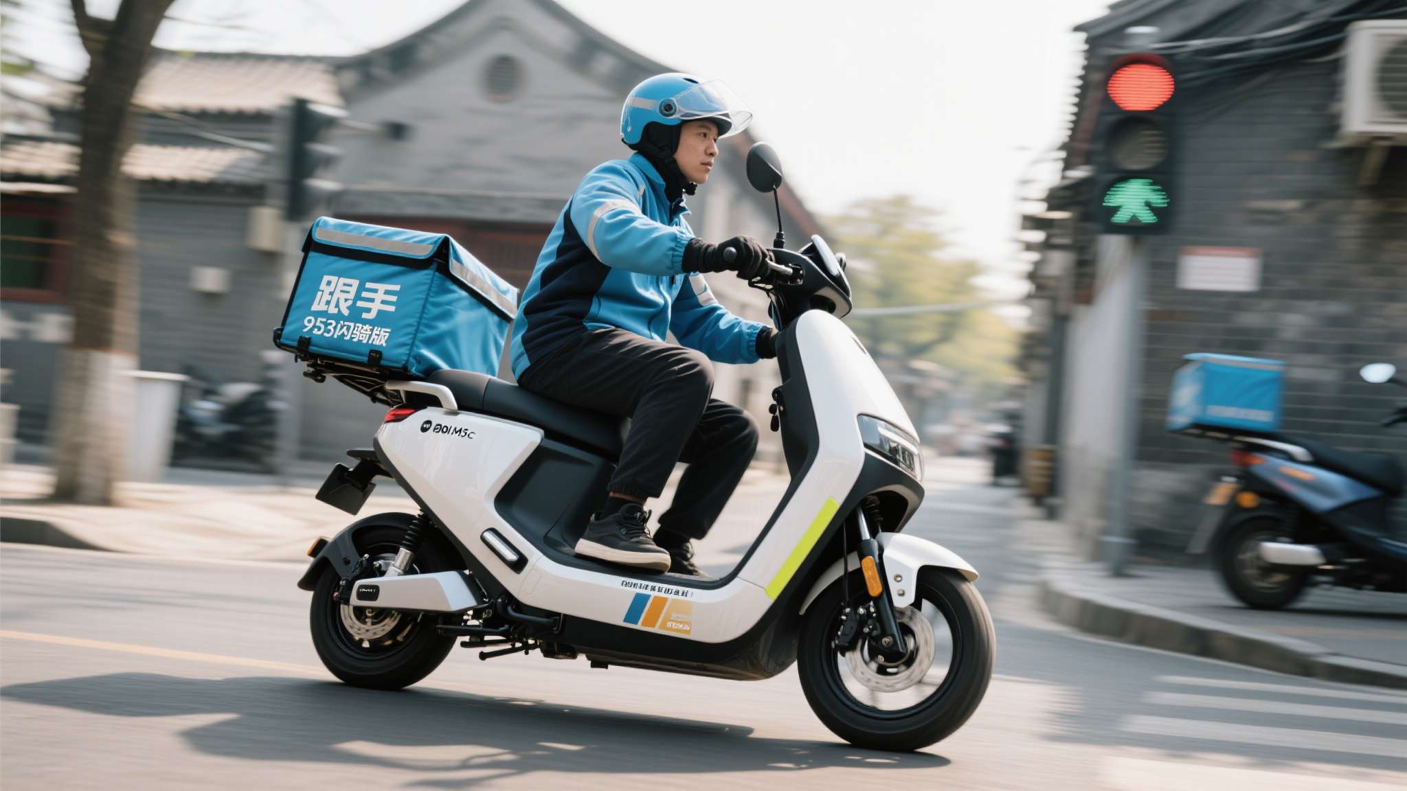 多跑1单多赚1份! 九号 M3 95c MAX 闪骑版成为“跑单加速器” 闪骑版的命名绝非营销噱头。 九号M3 95c MAX闪骑版采用高效电机配合优化控